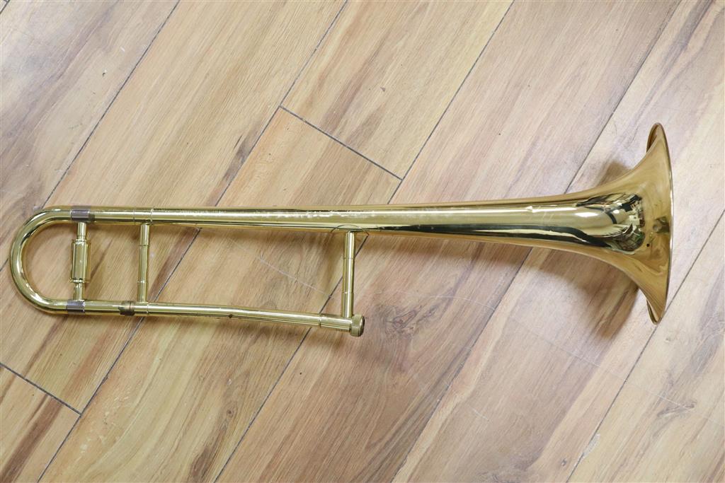 A Boosey & Hawkes 400 trombone, cased